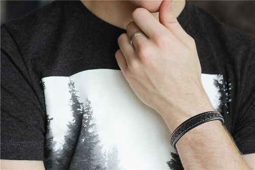 Pulsera Hombre - Pulsera Cuero Genuino Trenzado - Cierre Acero - Brazalete Hombre - Brazalete Cuero - Pulseras Hombre