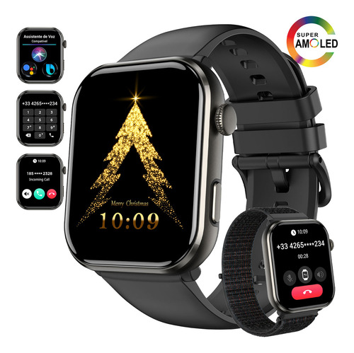 Smartwatch Feminino Com Bateria Grande De 800mah, Relógio Inteligente Com Chamada Bluetooth, Preto À Prova De Água Ip68 Smart Watch