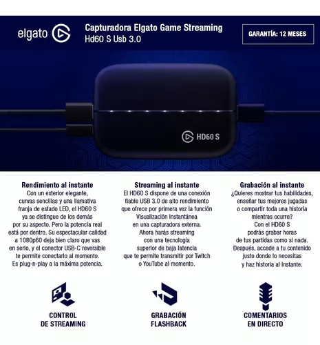 Capturadora Elgato Hd60 S+ Para Ps4 Xbox One Usb 3.0