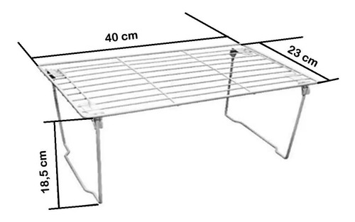 Estante plegable Dolce Home de Pratik con separador, 39 x 19 x 23