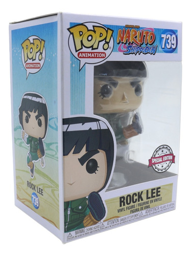 Funko Pop Rock Lee 739 Exclusivo Naruto Caja Lastimada