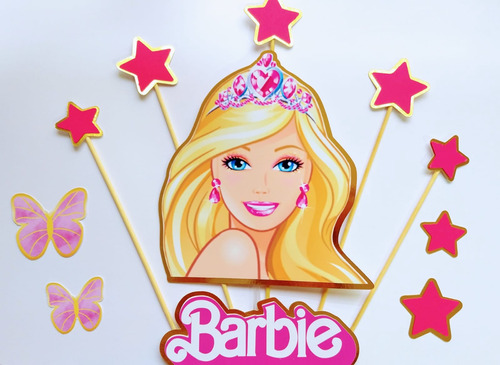 Decoración De Torta Barbie Personalizado