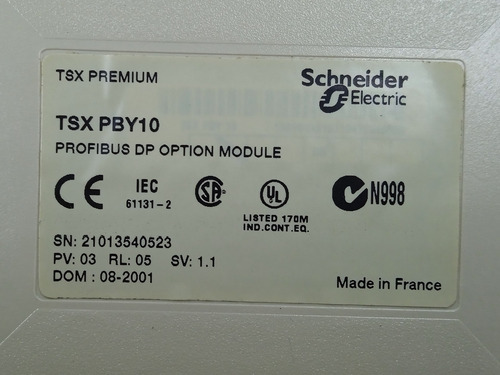 Modulo De Comunicação Profibus Dp Clp Tsxpby10 Schneider (Usado)