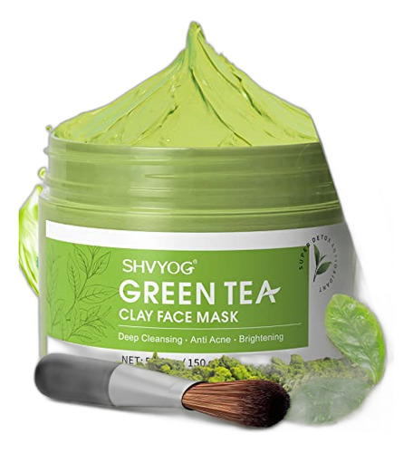 Shvyog Mascarilla Facial De Té Verde, Mascarilla Antioxidant