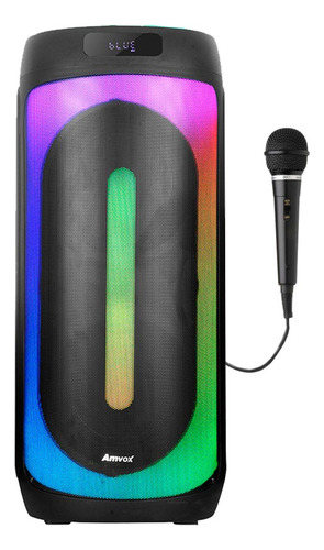 Alto Falante Amvox Aca 1601 Festa Ii 1600w - 1 Microfone Cor Preto 110v/220v