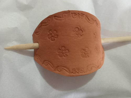 Imagen 10 de 10 de Hebillas Broches Para Pelo De Cuero Artesanal Con Palito