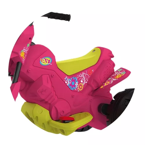 Triciclo Rosa Moto Elétrica Infantil Brinquedo Menina Xt3 6v