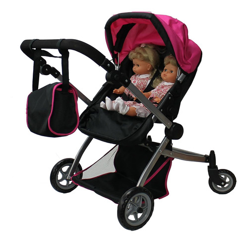 Babyboo Deluxe Twin Doll Pramstroller With Free Carriag...