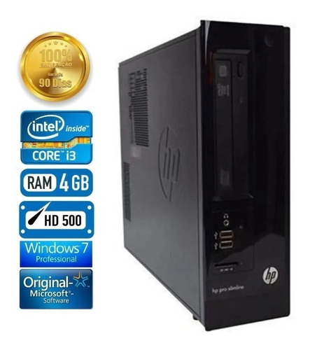 Desktop Hp Compaq Pro 3410 Intel Core I3 2ªger 500gb 4gb W7