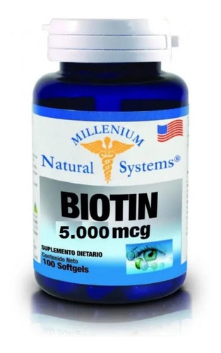 Biotina 5.000 Mcg 100 Capsulas - Unidad a $459