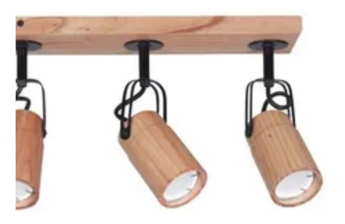 Imagen 4 de 6 de Aplique 5 Luces Madera Paraiso Nordico Gu10 Led Carilux
