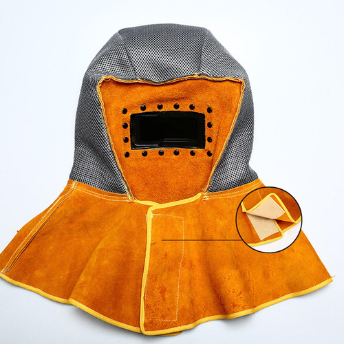 Capucha De Soldador De Cuero Soldadura Sin Automático