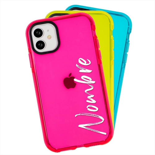 Funda Para iPhone Uso Rudo Antigolpes Personalizada Nombre