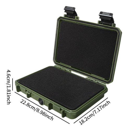 Caja De Almacenamiento De Caja Dura Impermeable Verde