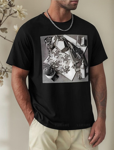 Escher-playeras De Anime Para Ni?os Camisa Con Estampado