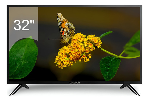 Q-Touch QN3223 Android TV com tela Smart TV D-LED preta