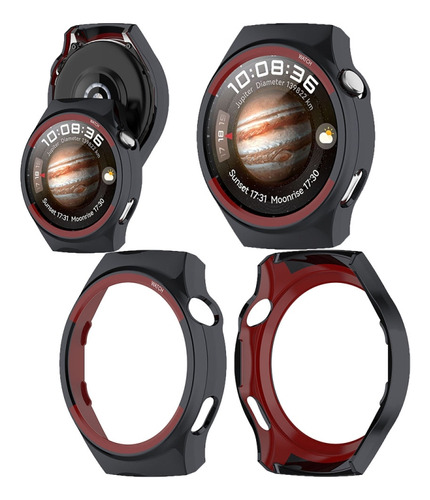 Funda Hueca Negra Para Huawei Watch Gt 4, 46 Mm, Pc