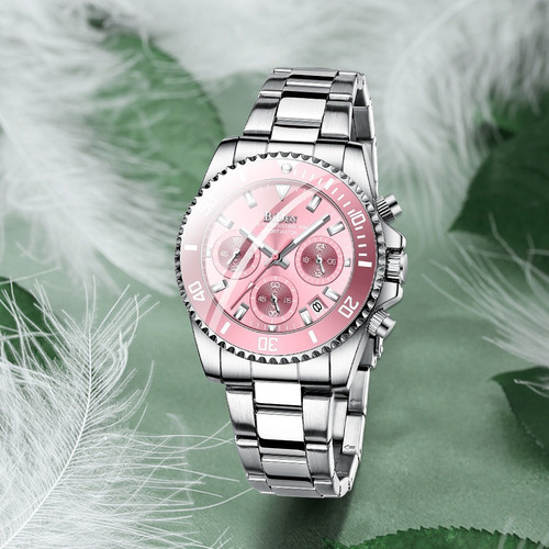 Imagen 2 de 3 de Reloj Para Mujer Biden Dama Negocios Casual Cronografos