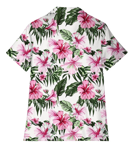 Camisas Hawaianas F Para Mujer, Camisa Casual Con Botones Pa