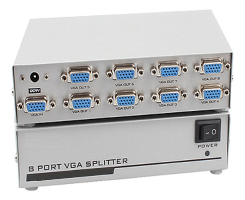 Distribuidor Vga 8 Portas Splitter Divisor Repetidor Monitor