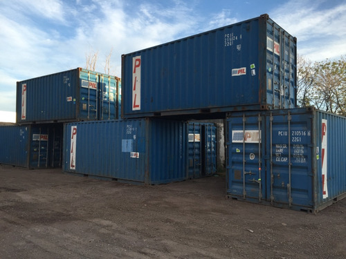 Contene Containers Maritimo  Nacionalizados 20 Pies Mar Azul