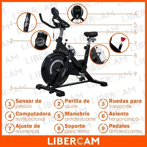 Bicicleta fija online atom fitness