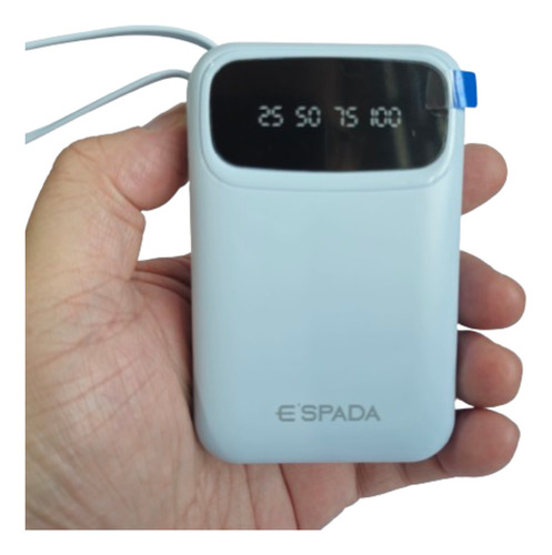 Power Bank 10.000mah Carregador Rápido Slim Portátil Bte-86e Cor Azul-claro