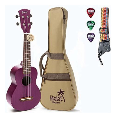 Hola Music Hm121pp Paquete De Ukelele Soprano De Lujo De Cao