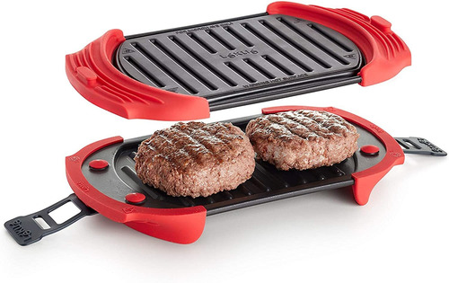 Lekue Rojo Cocina Parrilla Para Microondas Plancha Prensa