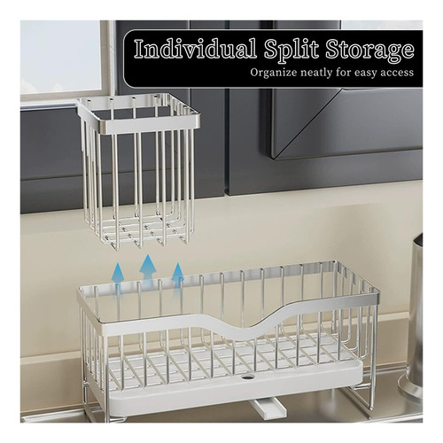 Wpd Portaesponjas Para Fregadero De Cocina, Organizador