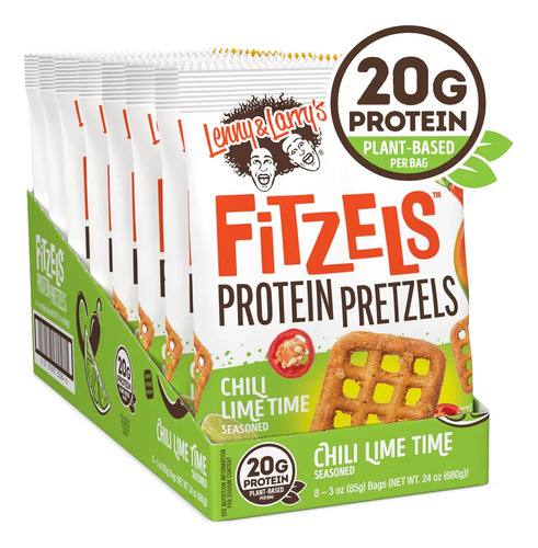 Snack Proteina Vegano Fitzels Protein 8 Bolsas Lenny