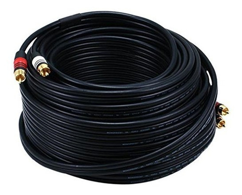 Monoprice 105.349 75-pies 22 Awg Premium 2 Rca Plug To2 Cone