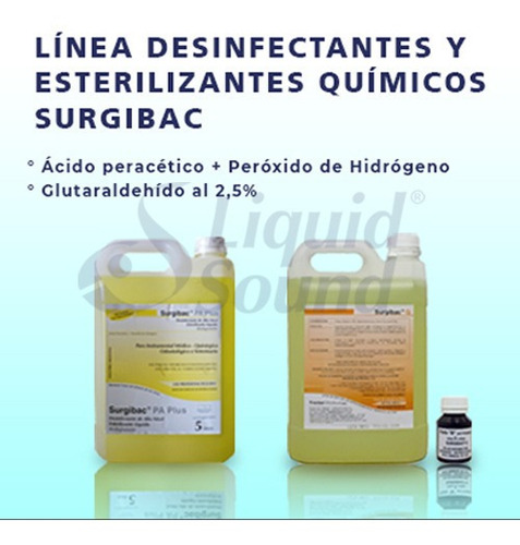 Surgibac G - Glutaraldehído Al 2,5% Botella X 1 Lt