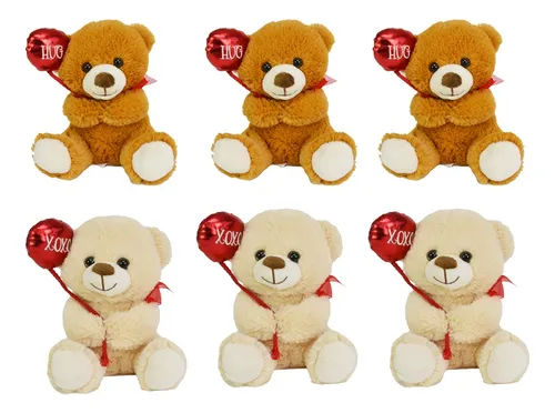 Osos De Peluche 6pzs Peluches Mayoreo San Valentin Xoxo