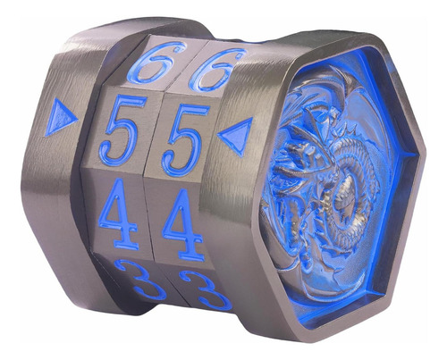 Contador De Vida Mtg De Metal Uonuot 3,40x3,51cm Negro-azul