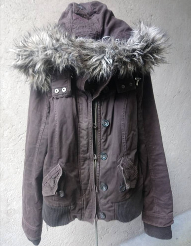 Abercrombie & Fitch Chamarra Chaqueta Anorak Fur Pelo M