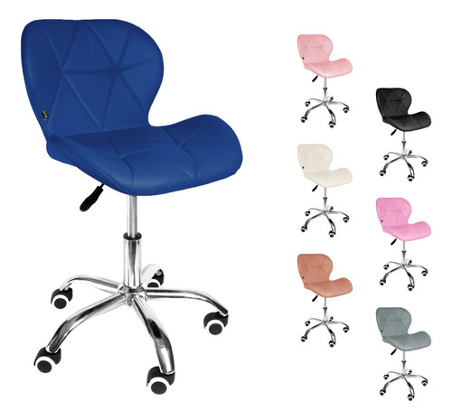 Silla Oficina Vinipiel Ergonómica Moderna Ejecutiva Cromada