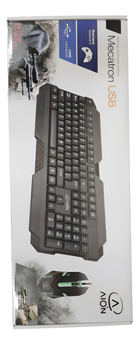 Teclado Aion Mecatron Usb Qwerty Mouse Retroiluminado