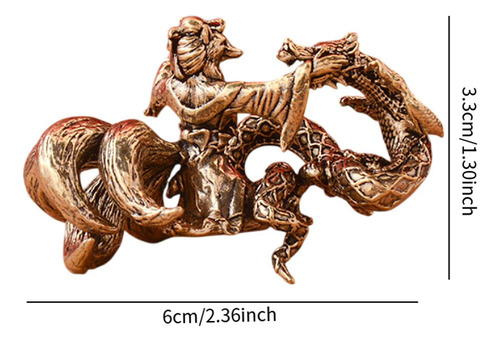 Figura En Miniatura Vintage, Mini Estatua De Hada Y Dragón