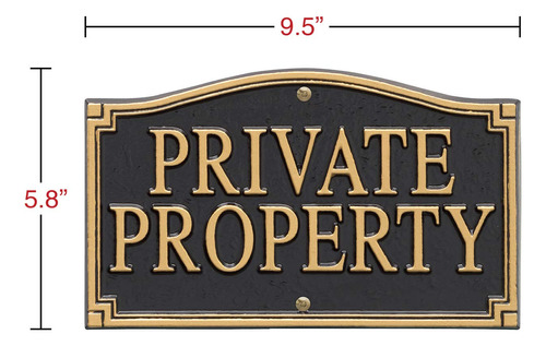 Products Private Property Placa Pared O Cesped