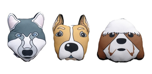 Cojines Decorativos Mascotas, Perro, Gato, Dicrea Pack X3