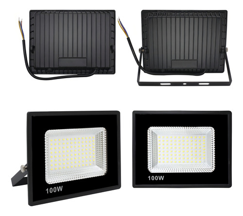 Refletor Led 100w Prova D'agua C/ Sensor De Presença Aaatop Cor Da Carcaça Preto Cor Da Luz Branco-frio 110v/220v (bivolt)