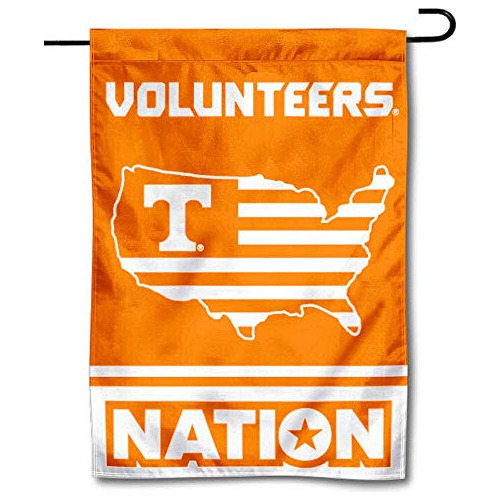 Tennessee Volunteers Garden Flag With Usa Stars And  S ...