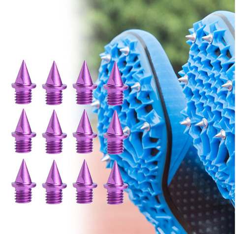12 Piezas De Clavos Para Correr En Pista Y Violeta