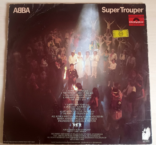 Lp Vinil Abba Super Trouper 1980 - Importado. (Usado)
