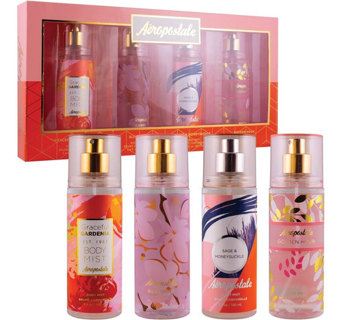 Perfume En Body Mist O Splash Aeropostale 4 Piezas Para Dama