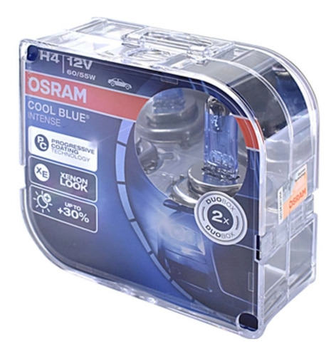 Imagem 4 de 10 de Lâmpada H4 Osram Luz Farol Efeito Xenon Cool Blue Intense