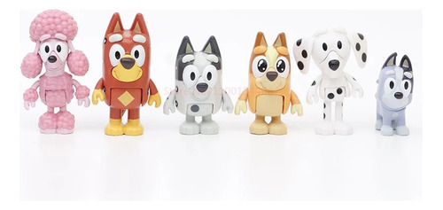 Set De 6 Figuras De Bluey Y Sus Amigos 