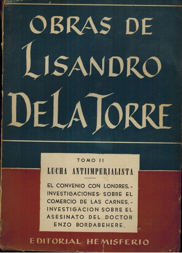 Obras De Lisandro De La Torre/lucha Antiimper. Tomo 2 (b3)