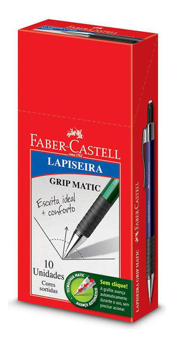 Lapiseira Grip Matic 0.7 Mm 10 Unidades Faber Castell Lp07gm